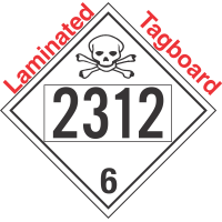 Poison Toxic Class 6.1 UN2312 Tagboard DOT Placard