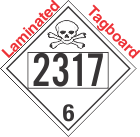 Poison Toxic Class 6.1 UN2317 Tagboard DOT Placard