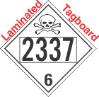 Poison Toxic Class 6.1 UN2337 Tagboard DOT Placard