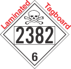 Poison Toxic Class 6.1 UN2382 Tagboard DOT Placard