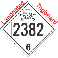 Poison Toxic Class 6.1 UN2382 Tagboard DOT Placard