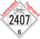 Poison Toxic Class 6.1 UN2407 Tagboard DOT Placard
