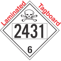 Poison Toxic Class 6.1 UN2431 Tagboard DOT Placard