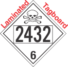 Poison Toxic Class 6.1 UN2432 Tagboard DOT Placard