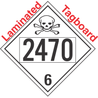 Poison Toxic Class 6.1 UN2470 Tagboard DOT Placard