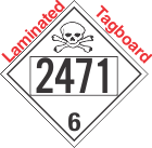 Poison Toxic Class 6.1 UN2471 Tagboard DOT Placard