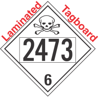 Poison Toxic Class 6.1 UN2473 Tagboard DOT Placard