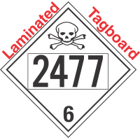 Poison Toxic Class 6.1 UN2477 Tagboard DOT Placard