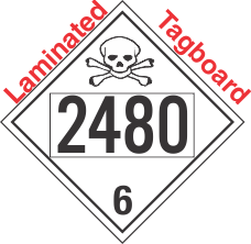 Poison Toxic Class 6.1 UN2480 Tagboard DOT Placard