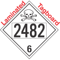 Poison Toxic Class 6.1 UN2482 Tagboard DOT Placard