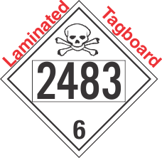 Poison Toxic Class 6.1 UN2483 Tagboard DOT Placard