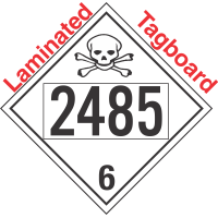 Poison Toxic Class 6.1 UN2485 Tagboard DOT Placard