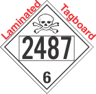 Poison Toxic Class 6.1 UN2487 Tagboard DOT Placard
