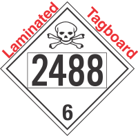 Poison Toxic Class 6.1 UN2488 Tagboard DOT Placard