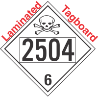 Poison Toxic Class 6.1 UN2504 Tagboard DOT Placard