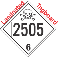 Poison Toxic Class 6.1 UN2505 Tagboard DOT Placard