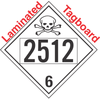 Poison Toxic Class 6.1 UN2512 Tagboard DOT Placard