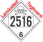 Poison Toxic Class 6.1 UN2516 Tagboard DOT Placard