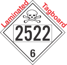 Poison Toxic Class 6.1 UN2522 Tagboard DOT Placard