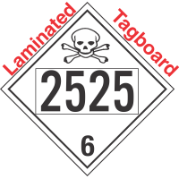 Poison Toxic Class 6.1 UN2525 Tagboard DOT Placard