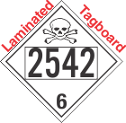 Poison Toxic Class 6.1 UN2542 Tagboard DOT Placard