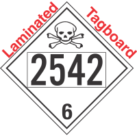 Poison Toxic Class 6.1 UN2542 Tagboard DOT Placard