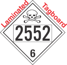 Poison Toxic Class 6.1 UN2552 Tagboard DOT Placard