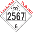 Poison Toxic Class 6.1 UN2567 Tagboard DOT Placard