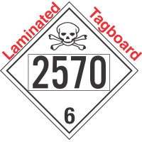 Poison Toxic Class 6.1 UN2570 Tagboard DOT Placard