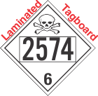Poison Toxic Class 6.1 UN2574 Tagboard DOT Placard