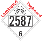 Poison Toxic Class 6.1 UN2587 Tagboard DOT Placard
