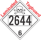 Poison Toxic Class 6.1 UN2644 Tagboard DOT Placard