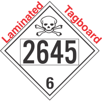 Poison Toxic Class 6.1 UN2645 Tagboard DOT Placard