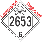 Poison Toxic Class 6.1 UN2653 Tagboard DOT Placard