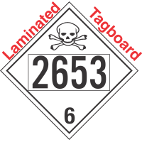 Poison Toxic Class 6.1 UN2653 Tagboard DOT Placard