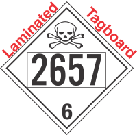 Poison Toxic Class 6.1 UN2657 Tagboard DOT Placard