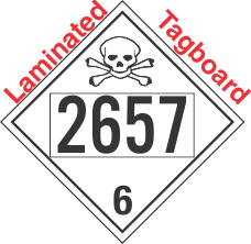 Poison Toxic Class 6.1 UN2657 Tagboard DOT Placard
