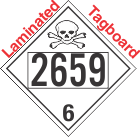Poison Toxic Class 6.1 UN2659 Tagboard DOT Placard