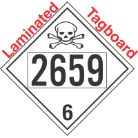 Poison Toxic Class 6.1 UN2659 Tagboard DOT Placard