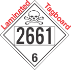 Poison Toxic Class 6.1 UN2661 Tagboard DOT Placard