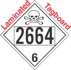 Poison Toxic Class 6.1 UN2664 Tagboard DOT Placard