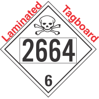 Poison Toxic Class 6.1 UN2664 Tagboard DOT Placard