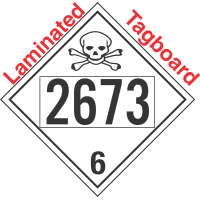 Poison Toxic Class 6.1 UN2673 Tagboard DOT Placard