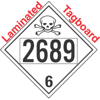 Poison Toxic Class 6.1 UN2689 Tagboard DOT Placard