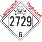 Poison Toxic Class 6.1 UN2729 Tagboard DOT Placard