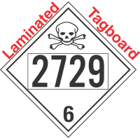 Poison Toxic Class 6.1 UN2729 Tagboard DOT Placard