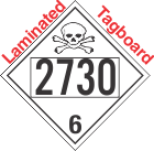 Poison Toxic Class 6.1 UN2730 Tagboard DOT Placard