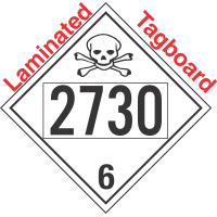 Poison Toxic Class 6.1 UN2730 Tagboard DOT Placard