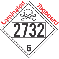 Poison Toxic Class 6.1 UN2732 Tagboard DOT Placard