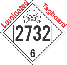 Poison Toxic Class 6.1 UN2732 Tagboard DOT Placard